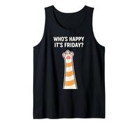 Cat Paws Friday Humor Cute Kawaii Happy-Friday Tank Top