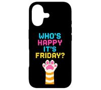 Cat Paws Friday Humor Cute Pixel Happy-Friday Case for iPhone 17