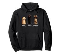 Cat Paws Rock Paper Scissors Feline Lovers Kitty Kitten Pullover Hoodie