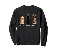 Cat Paws Rock Paper Scissors Feline Lovers Kitty Kitten Sweatshirt