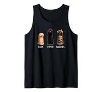 Cat Paws Rock Paper Scissors Feline Lovers Kitty Kitten Tank Top