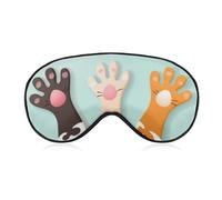 Cat Paws Sleep Mask with Adjustable Strap, Comfortable & Soft Eye Mask for Sleeping Light Blocking, Lightweight & Breathable Eye Cover for Men Women