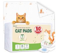 Cat Pee Pad Compatible with Breeze Litter Box System, 50ct Super Absorbent Litter Pads, Odor Control Cat Pads Refills 16.9 X 11.7 Inch, Unscented