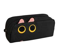 Cat Pen Pouch - Aesthetic Pencil Case, Zipper Organizer Bag | Multifunctional Stationery Storage Holder, Compact Cosmetic Pen Bag Accessory Set with College School Desk Supplies Carrying Solution