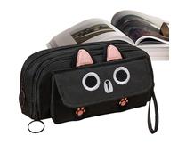 Cat Pencil Box - Portable Cartoon Cat Pencil Cases - Stationery Box, Desk Organizer, Large Capacity Zippered Pencil Pouch for School
