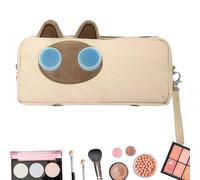 Cat Pencil Case - Cartoon Design Pencil Case 22x9cm, Pen Case, Portable Organizer Bag | Practical Stationery Container for College Study Room, Office, Homework, Beige Yellow, Please refer to the
