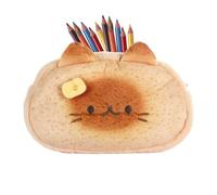 Cat Pencil Case Toast Design - Plush Cute Pencil Case,Organizer Aesthetic Bag for Backpack Kindergarten School Kids Boys Teen College Students, A, Refer to description, Unisex