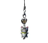 Cat Pendant | 4.53 Inch | Decorative Alloy and Acrylic Charm with Anti-Spill Design for Bags Wallets Mobile Wallets | For Adults Daily Accessories, Se référer au descriptif, Alloy + Acrylic