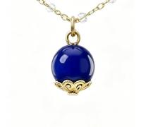 Cat Pendant Necklace Adjustable Fashion Blue Crystal Pendant