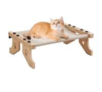 Cat Perch for Windowsill, Indoor Cat Hanger, Wooden Cat Rest Lounger, Adjustable Cat Lounger, Cat Bed Seat with Bottom