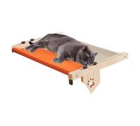 Cat Perch For Windowsill, Wooden Cat Windowsill Nest, Adjustable Cat Windowsill Nest, Cat Hammock Seat With Cushioned Bed Cover For Sleeping, Playing, Climbing