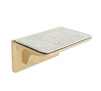 Cat Perch on Window - Wooden with Suction Cups No Drilling | Jumping Seat for Indoor Cats | Window Resting Toy with Scratching Post, 40 x 26 x 18 cm