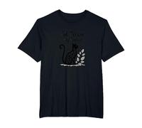 Cat Person by Nature: Whimsical Feline Art T-Shirt, Men's Big and Tall, Black, 3X Tall