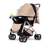 Cat Pet Bike Buggy Pram Luxury 4 Rounds Large Dogs Medium-Sized Dog Trolley Pet Cart Pet Supplies (Khaki)