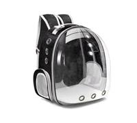 Cat Pet Carrier Backpack Transparent Capsule Bubble Pet Backpack Small Animal Puppy Kitty Bird Breathable Pet Carrier for Travel(Black2 SP1858A)
