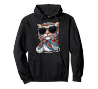Cat Pet Granny Square Crochet Yarn Crocheting Lover Pullover Hoodie