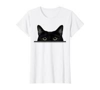 Cat, Pet Lover, Meeeow, Pishi, Gorbeh, Mr Moustache Value Graphic T-Shirt, Women, White, XL