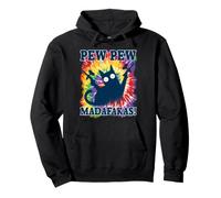 Cat Pew Pew Madafakas Crazy Cat Paintball Gun Funny Pullover Hoodie