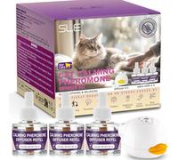 Cat Pheromones Calming Diffuser: 1 Cat Calming Diffusers & 3 Refills, Relieve Anxiety Stress Reduce Spraying Fighting and Scratching Fits All Cats & Kittens (3)