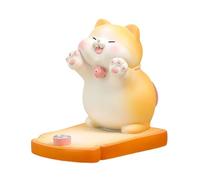 Cat Phone Holder, Figurine Desk Stand, 9x8.3x6cm, Smartphone Viewing Base, Tablet Display Accessory, Compact Media Support, For Bedroom, Study, Video Calls