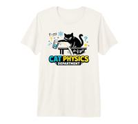 Cat Physics Department - Nerdy Cat Science Premium T-Shirt