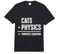 Cat Physics Funny Pun Nerdy Science Cat Lover Comfort Colors Adult Heavyweight T-Shirt