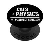 Cat Physics Funny Pun Nerdy Science Cat Lover PopSockets Adhesive PopGrip