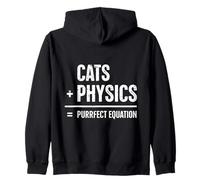 Cat Physics Funny Pun Nerdy Science Cat Lover Zip Hoodie