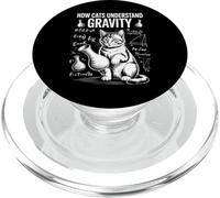 Cat Physics How Cats Understand Gravity Funny Cat PopSockets PopGrip for MagSafe