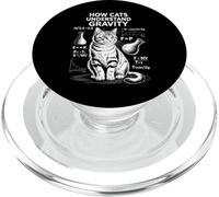 Cat Physics How Cats Understand Gravity Funny Cat PopSockets PopGrip for MagSafe