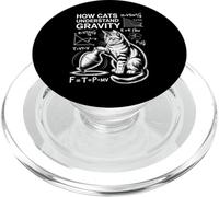 Cat Physics How Cats Understand Gravity Funny Cat PopSockets PopGrip for MagSafe