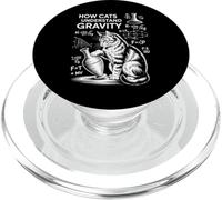 Cat Physics How Cats Understand Gravity Funny Cat PopSockets PopGrip for MagSafe