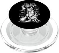 Cat Physics How Cats Understand Gravity Funny Cat PopSockets PopGrip for MagSafe