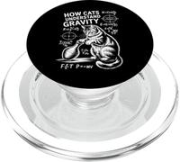 Cat Physics How Cats Understand Gravity Funny Cat PopSockets PopGrip for MagSafe
