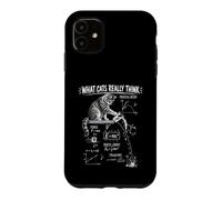 Cat Physics Projectile Motion Science Teacher Humour Case for iPhone 11