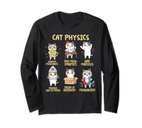 Cat Physics Science Lab STEM Quantum Meow Theory Long Sleeve T-Shirt