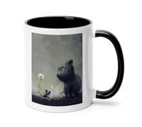 Cat Pictures Ceramic Coffee Mug with Handle 11 Ounces, Porcelain Mug Coffee Cup Tea Mug Water Cup Ideal for Coffee,Tea,Latte,Cappuccino,Microwave & Dishwasher Safe Unique Gift Cup