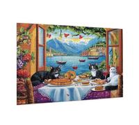 Cat Piece Jigsaw Puzzle 1500 Jigsaw Puzzles for Adults Spend One's Holidays Impossible Puzzle Challenging High Difficulty Activity,Gift Box Packaging,Great Gift Idea for Family Friends 87x57 CM -886y
