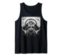 Cat Pilot Jet Fighter Selfie Funny Meme Men Women Boys Kids Tank Top
