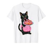 Cat Pink Apron Cake Illustration Value Graphic T-Shirt