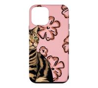 Cat Pink Back Looking to the Side Case for iPhone 12 mini