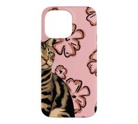 Cat Pink Back Looking to the Side Case for iPhone 14 Pro Max