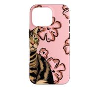 Cat Pink Back Looking to the Side Case for iPhone 16 Pro