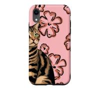 Cat Pink Back Looking to the Side Case for iPhone XR