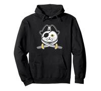 Cat Pirate Kitty Captain Sailor Pet Lover Art Pullover Hoodie