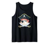 Cat Pirate Kitty Captain Sailor Pet Lover Art Tank Top