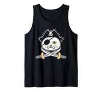 Cat Pirate Kitty Captain Sailor Pet Lover Art Tank Top