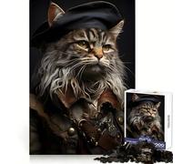 Cat Pirate Portrait 1000 Teenager Pieces Jigsaw Puzzle Brain Strength Peaceful Fun Firm Interlock Ideal Xmas Gift size 50x75cm