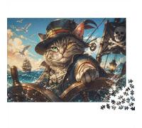 Cat Pirate Ship 1000pcs for Adults Mini Puzzle Present