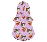 Cat Pizza Lover Dog Hoodie Luxury Dog Clothes Winter Dog Jacket Pet Clothes Hoodie French Bulldog Teddy Pug Puppy Clothes XL